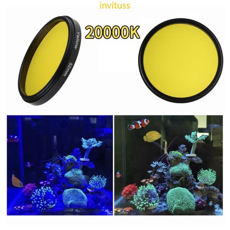 Inv Atualizado 52mm Lente Recife Para Telefone Smartphones Câmera Amarelo Laranja Macro-CPL-Conjunto Lentes