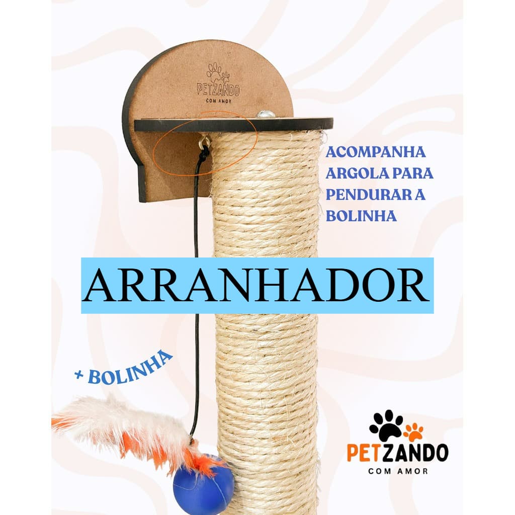 Arranhador de Parede para Gatos, Brinquedo que Estimula sem Furar a Parede