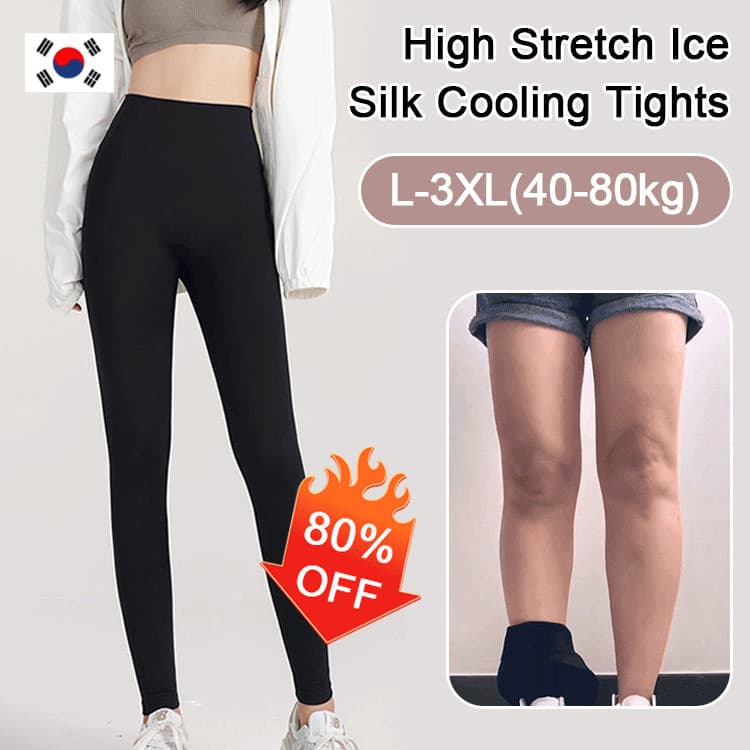 [Conforto e Frescor] Leggings femininas de seda fria, ideais para esporte e uso diário. Leggings/Calça/Feminina/Verão