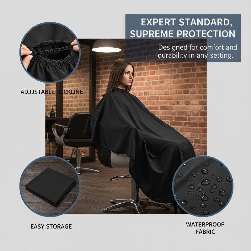 [GAVBR] Capa De Barbeiro Respirável Ajustável À Prova D'água Para Corte De Cabelo Homens E Mulheres , Doméstico [HOT]