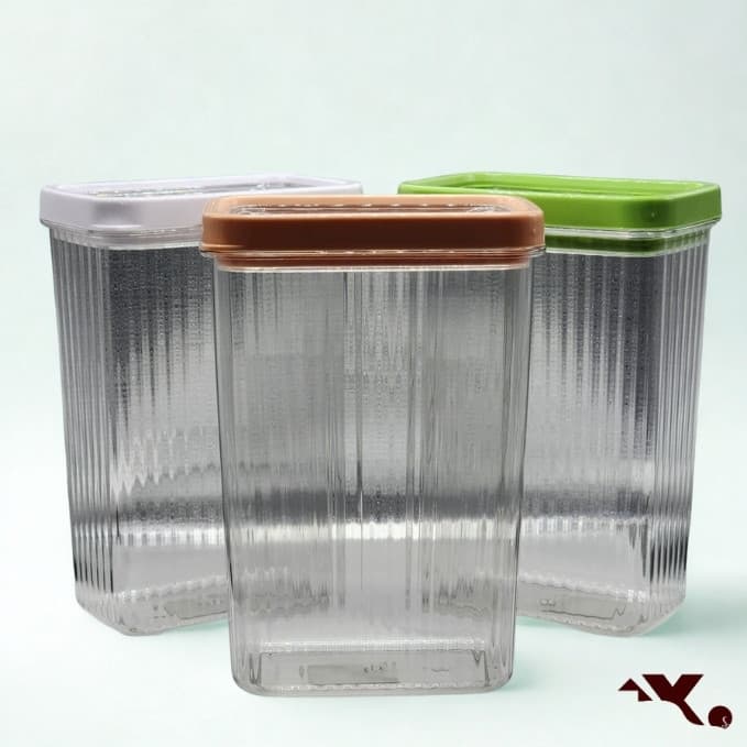 Pote Hermético Canelado com Vedação em Silicone e Tampa em Diversas Cores