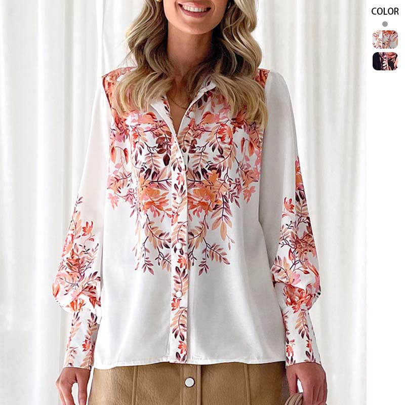 Europeu americano Cross-Border roupas femininas 2025 outono inverno novo estilo temperamento impresso com decote em V ma