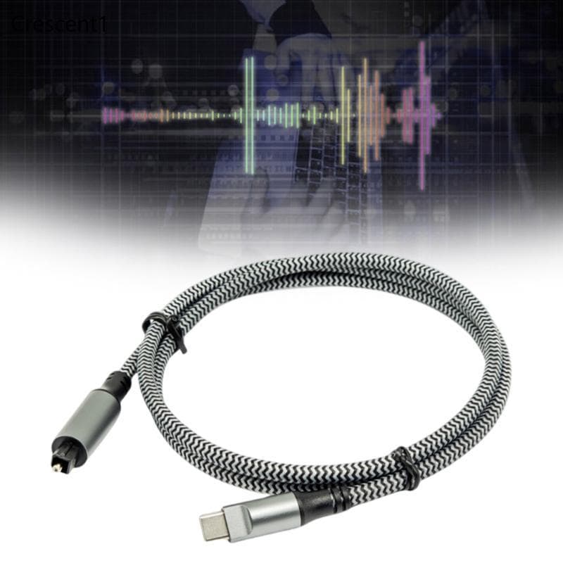 Crescent1 USB C Para SPDIF Adaptador Som Opticamente Conversor Computador Portátil Transmisson