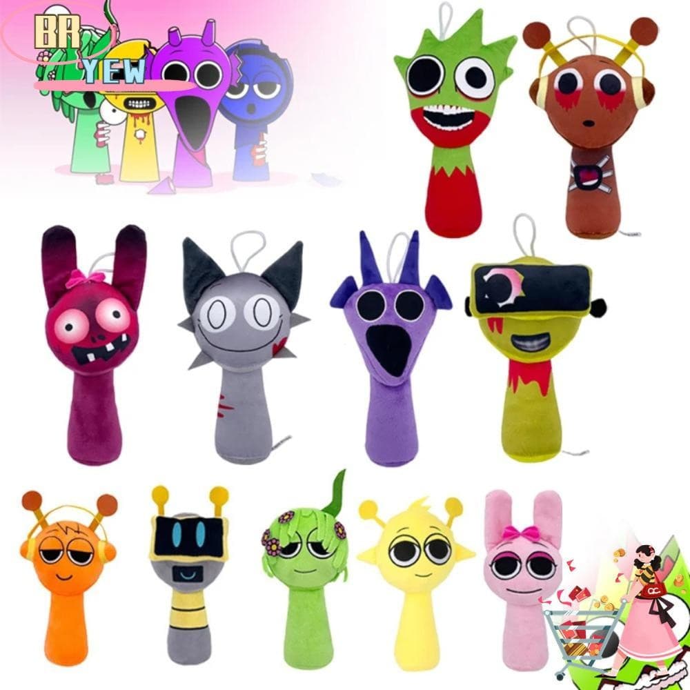 Brinquedo de Pelúcia YEE Sprunki, Boneca Raddy Vineria, Produtos Relacionados ao Jogo de Terror Oren Simon CNMM