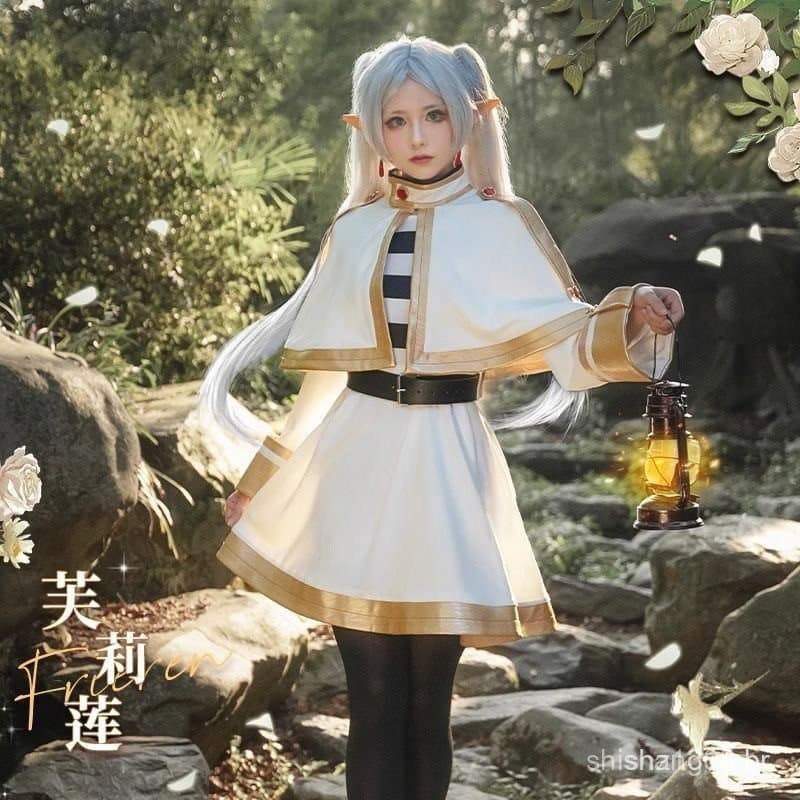 Sousou No Frieren Cosplay Fantasia Camisa Senhoras Traje Adulto Carnaval Festa Traje Vestido