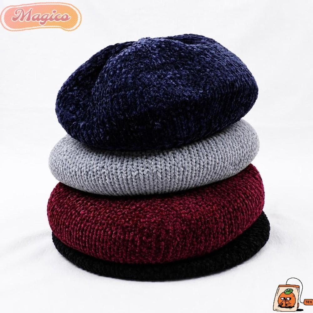 Chapéu De Inverno Quente MAGICO , Boina De Malha Leve , Boné Liso De Chenille Macio Dobrável