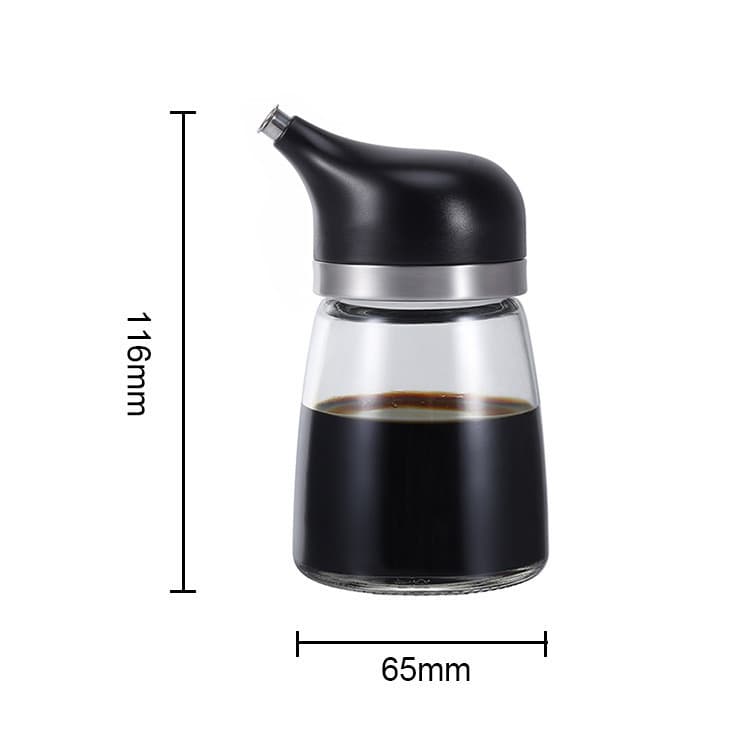 Garrafa de tempero de vidro de cozinha anel de aço inoxidável pote de óleo à prova de vazamento estilo japonês molho de