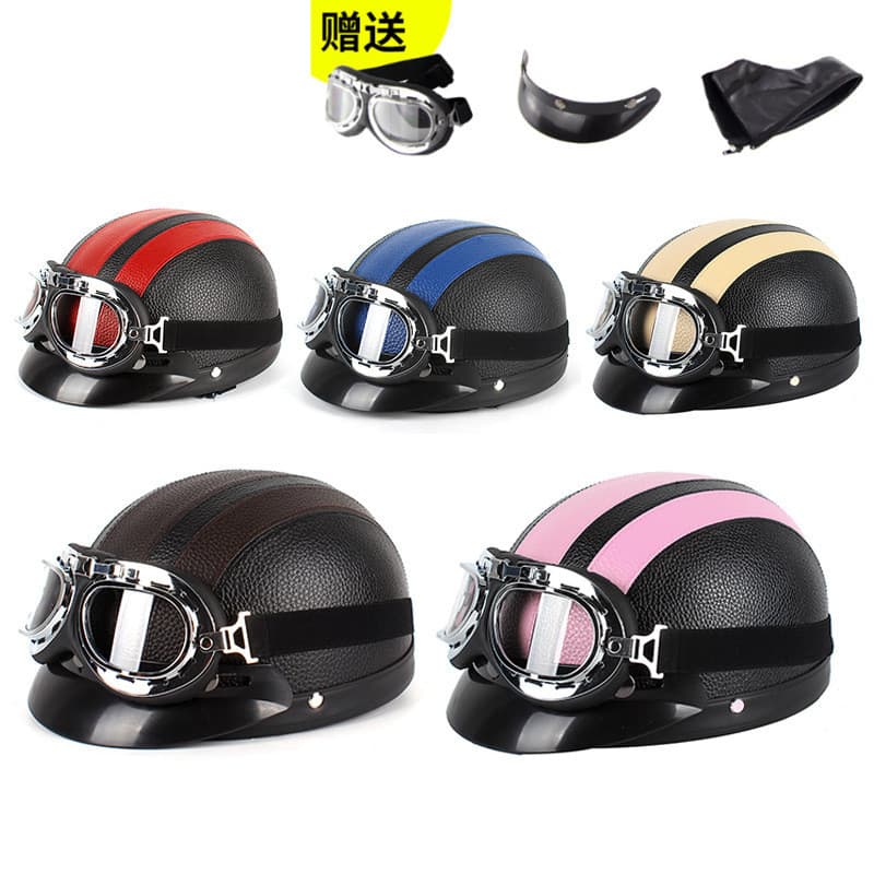 Capacete de segurança equipamento de veículo elétrico óculos verão pára-sol respirável das mulheres dos homens quatro es