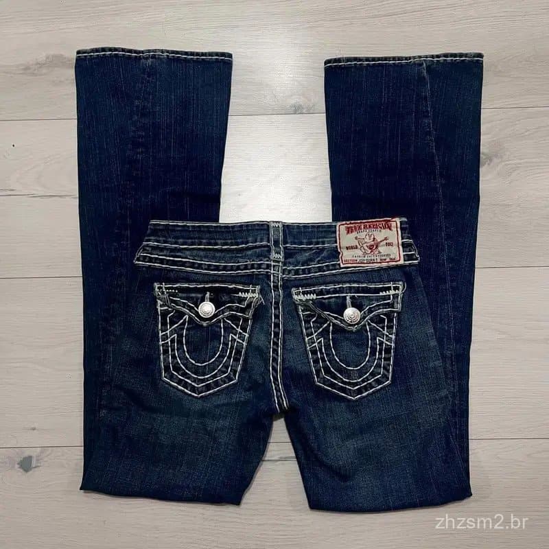 Calças Jeans Masculinas de Corte Reto e Solto, Adequadas para Todas as Estações, Design Y2k de Moda Urbana, Estilo Ameri