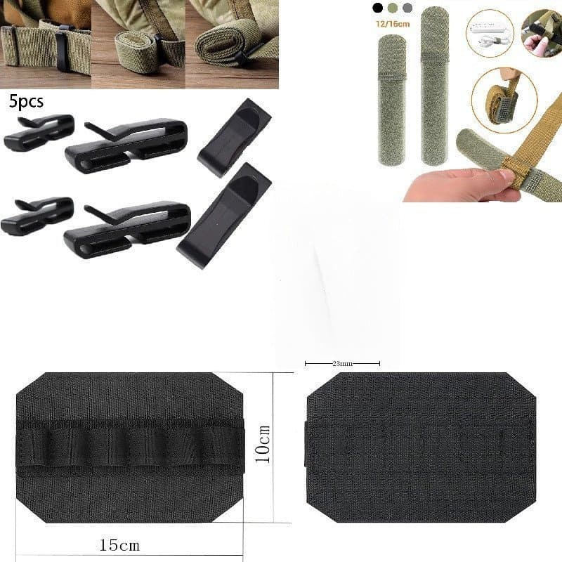 LUC Molle Elastic Loop Panel Hook and Organizer Inserir Mosquetão Acessório Para Mochila Esportiva Exterior Acessórios E
