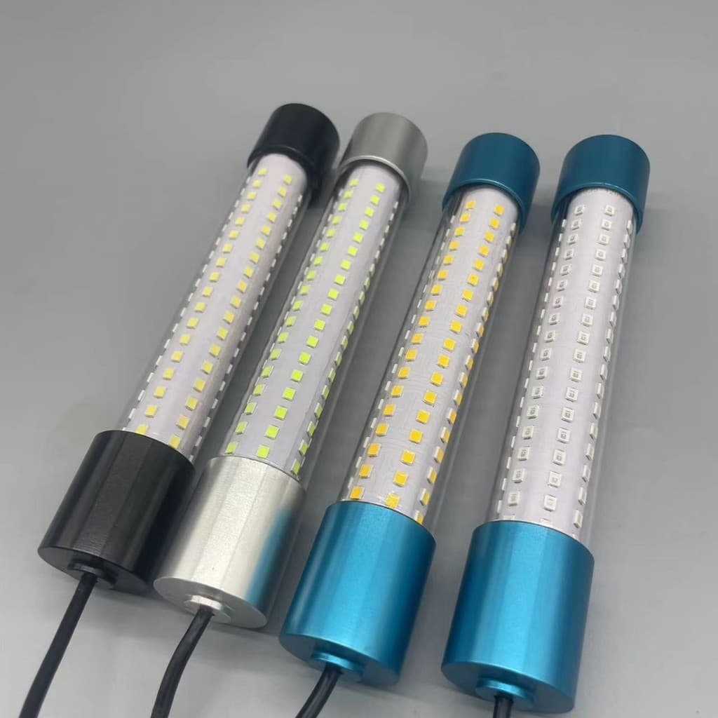 Luz para coleção de peixes, luz para isca de peixe, luz para tanque de pesca sob a água, amarela, branca, az