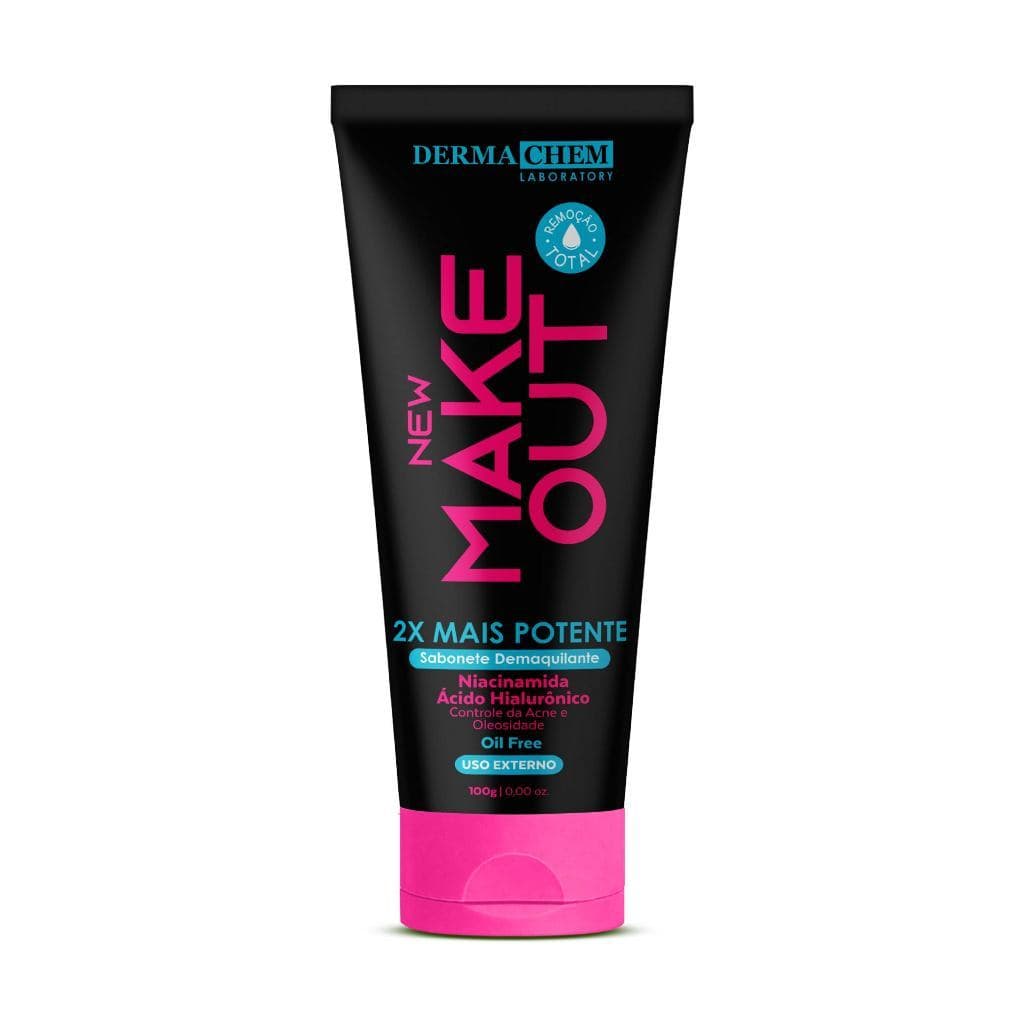 Sabonete Demaquilante New Make Out 100ml Niacinamida e Ácido Hialurônico Dermachem