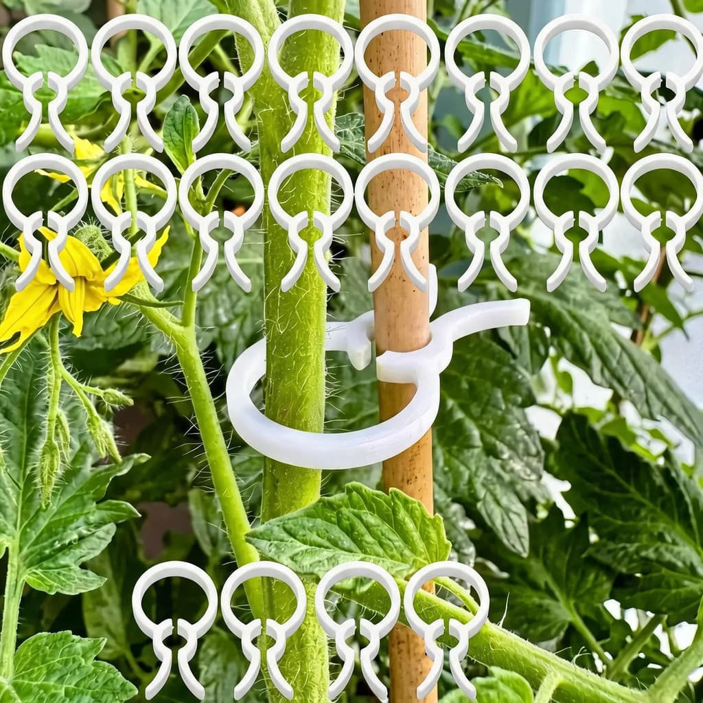 Kit 20 Suportes Clipes Para Organizar E Segurar Plantas Flores E Caules