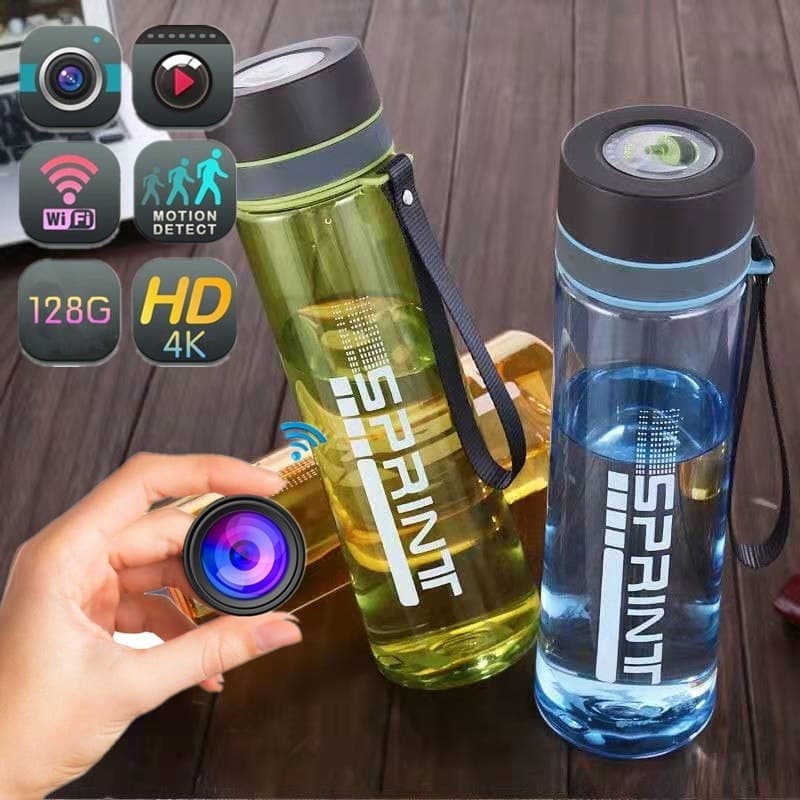 1080P Full HD Mini Câmera De Escritório Portátil Sem Fio Copo Água P2P Wifi Garrafa Suporte TF Cartão Gravação