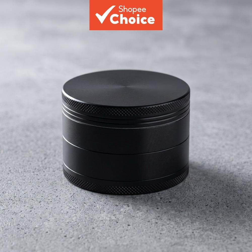 Moedor de Temperos de Metal Preto 7,5 cm Manual com Pote de Armazenamento Selado para Cozinha Doméstica