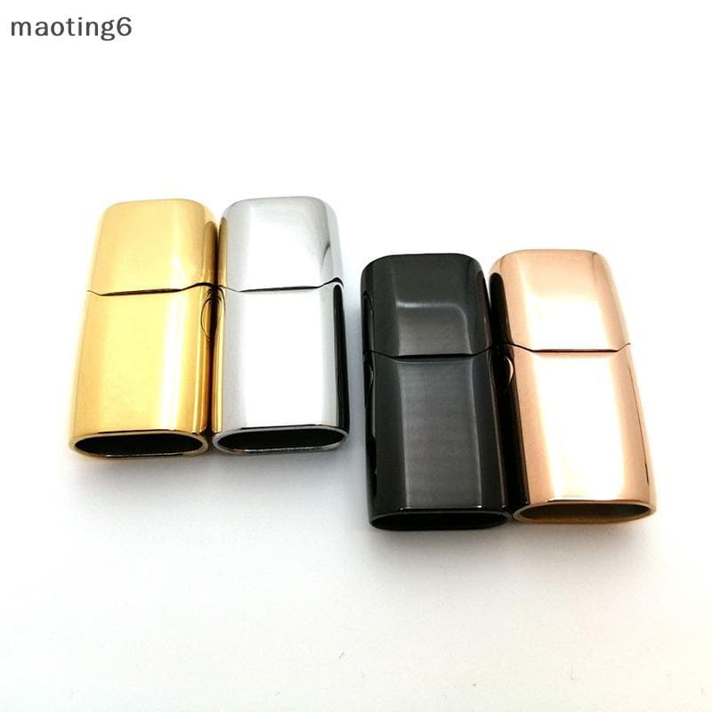 Furo De Fecho Magnético De Aço Inoxidável Para Pulseira De Fivela De Cordão De Couro Joias Faça Você Mesmo