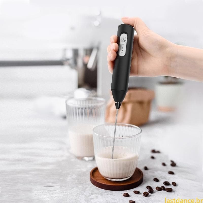 Las Batedor Elétrico, Leite 3 Velocidades Ajustáveis, USB, Recarregável, Fabricante Espuma, Acessóri
