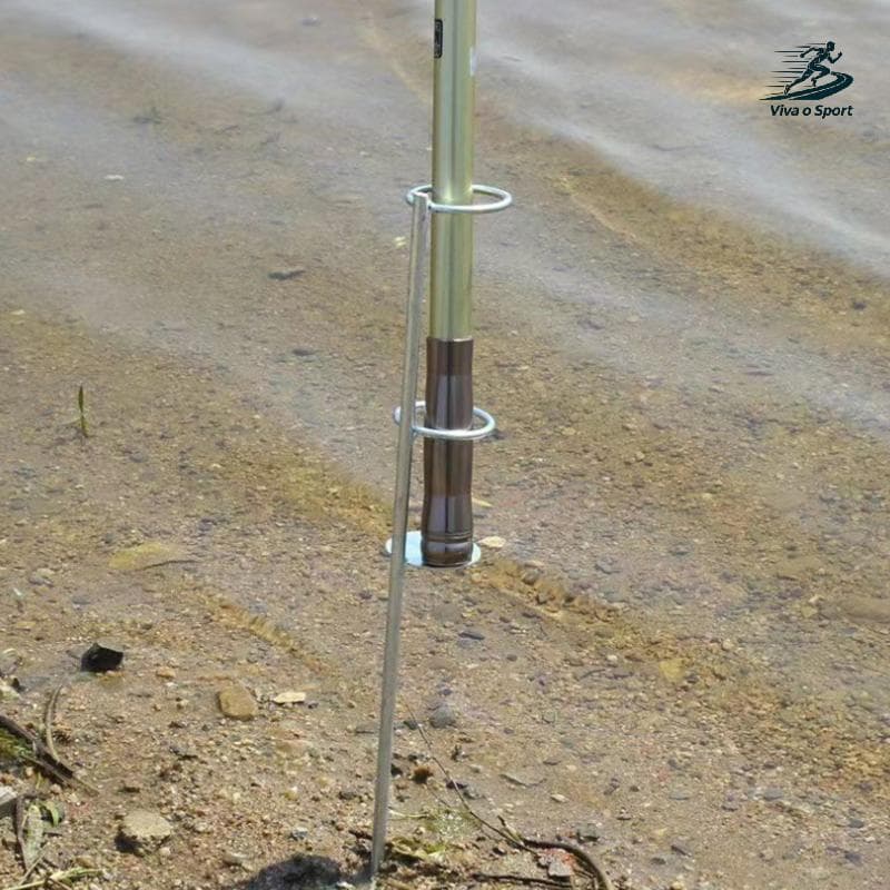 Ypdviva o Sport À Prova De 30/37/47cm Anéis Duplos Garfo Único Suporte Para Vara De Pesca Banco Solo Braet Ferramentas E