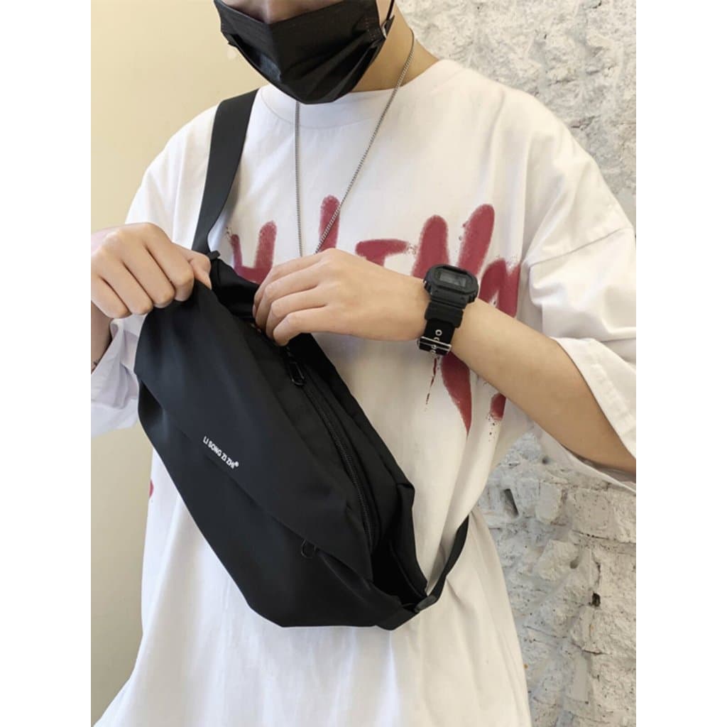 Bolsa de cintura leve Casual com fivela magnética de um ombro Street Wear