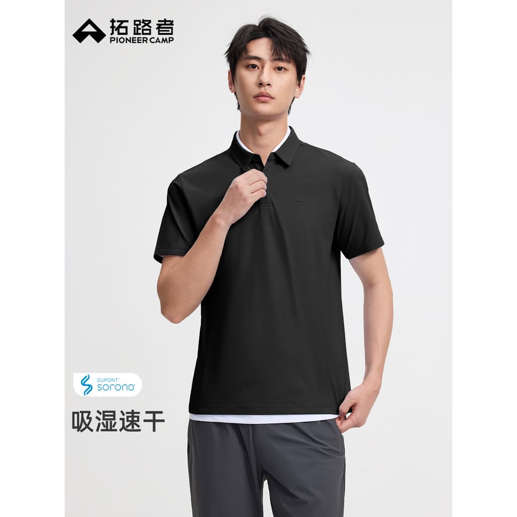 Trainer Solona algodão sentir antibacteriano camisa POLO de secagem rápida masculina verão lapela esportes Casual camise