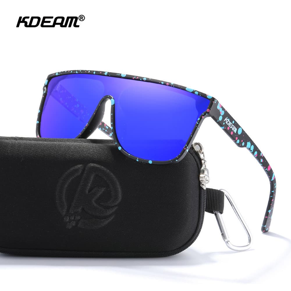 KDEAM novo estilo siameses polarizado à prova de vento óculos de sol ao ar livre ciclismo lazer moda óculos de pesca KD5