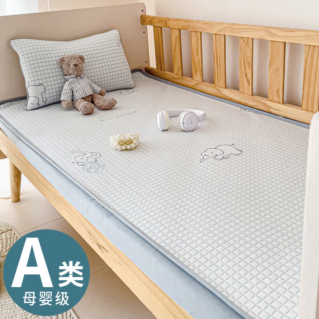 Classe A verão crianças lençol de seda gelo peça única bebê costura cama ervilhas gelo capa de cama com tudo incluído ca
