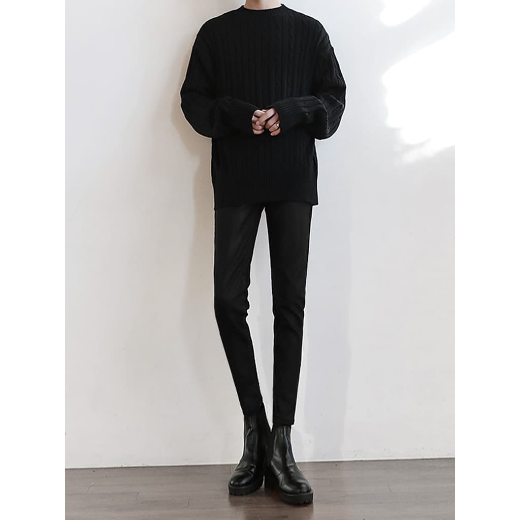 Verão estilo fino high Street All-Match puro preto fino-ajuste Jeans masculino alta elástica rufião bonito am estilo pel