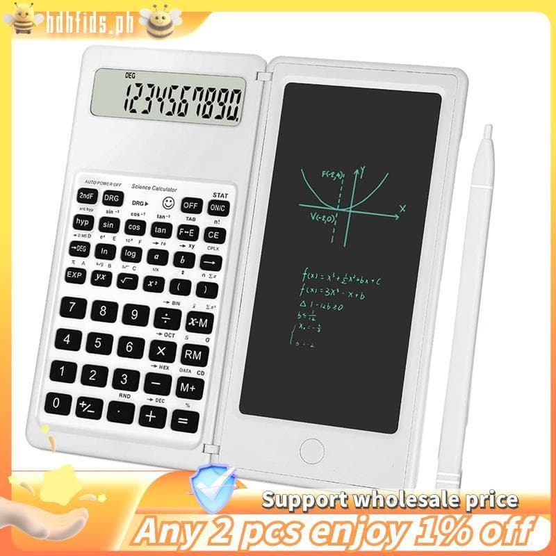 Calculadora Científica De Engenharia Com Display LCD De 10 Dígitos Tablet De Escrita Para Ensino Médio E Faculdade Branc