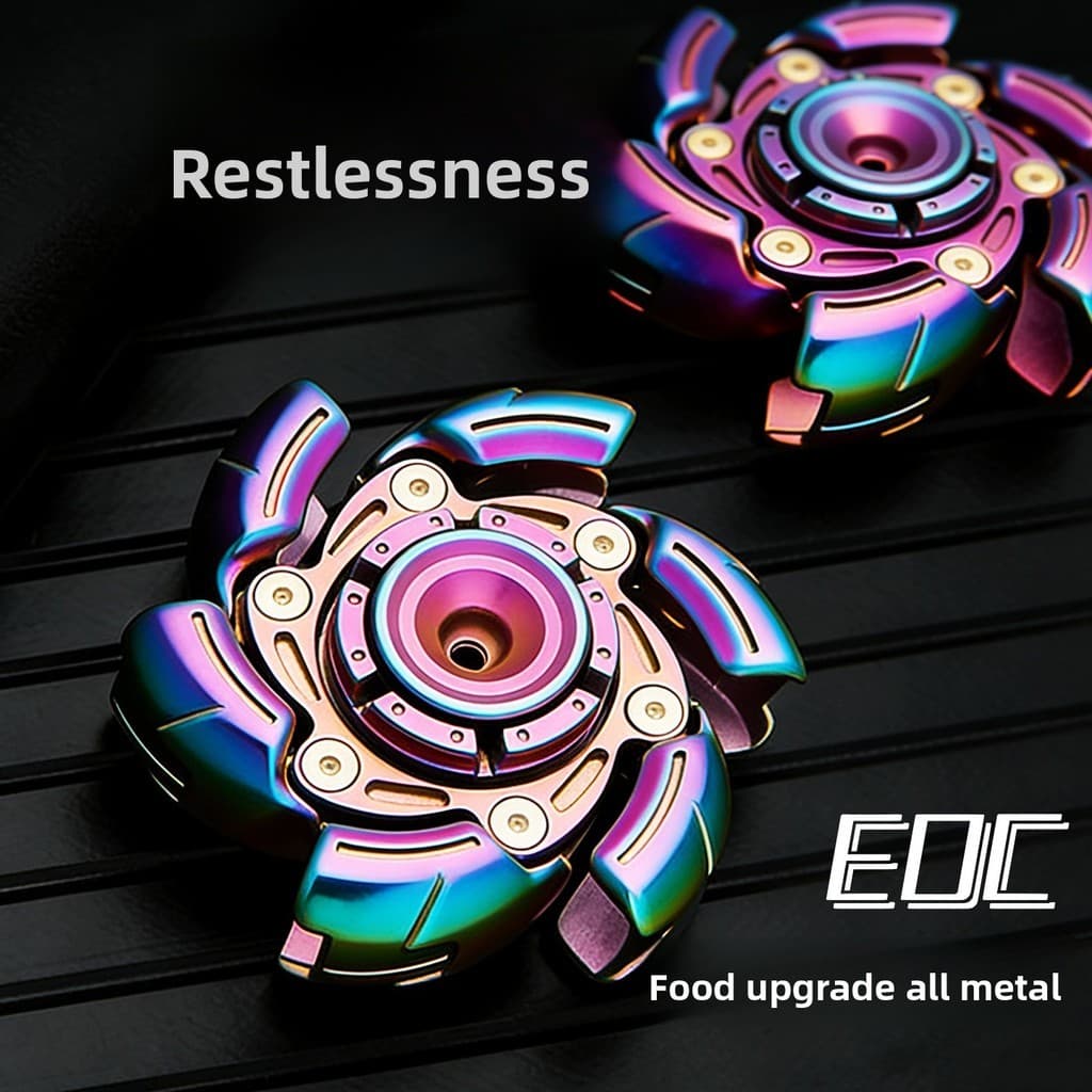 Resiliência totalmente metálica rotativa abertura de unhas Fidget Spinner EDC adulto dedo jogar Desktop descompressão br