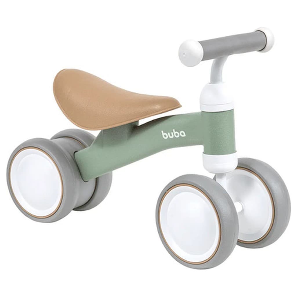 Bicicleta Equilíbrio 4 Rodas Buba Retro Sem Pedal Verde Infantil 1 2 Anos