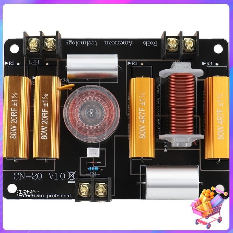 [Bom Negócio] CN-20 Crossover De Alto-Falante De 2 Vias 450W 3000Hz Áudio Baixo Agudo Para Falantes De 8-12 Polegadas Tw
