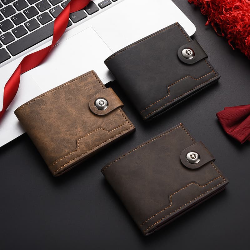 Carteira masculina curta estilo fino carteira Multi-cartão de grande capacidade na moda única carteira masculina de cour
