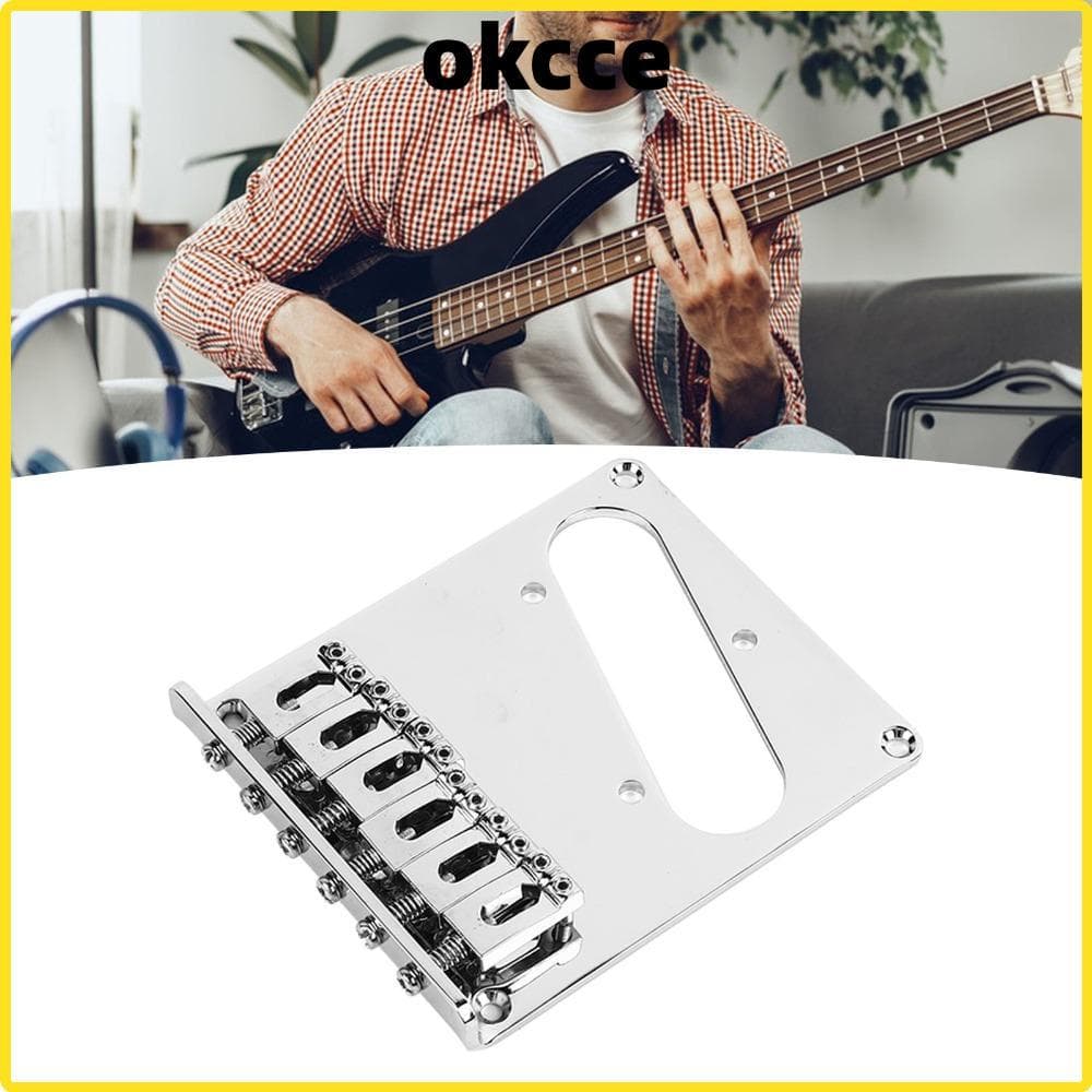 Substituição Da Ponte Guitarra OKCCE , Elétrica Prata Do Metal