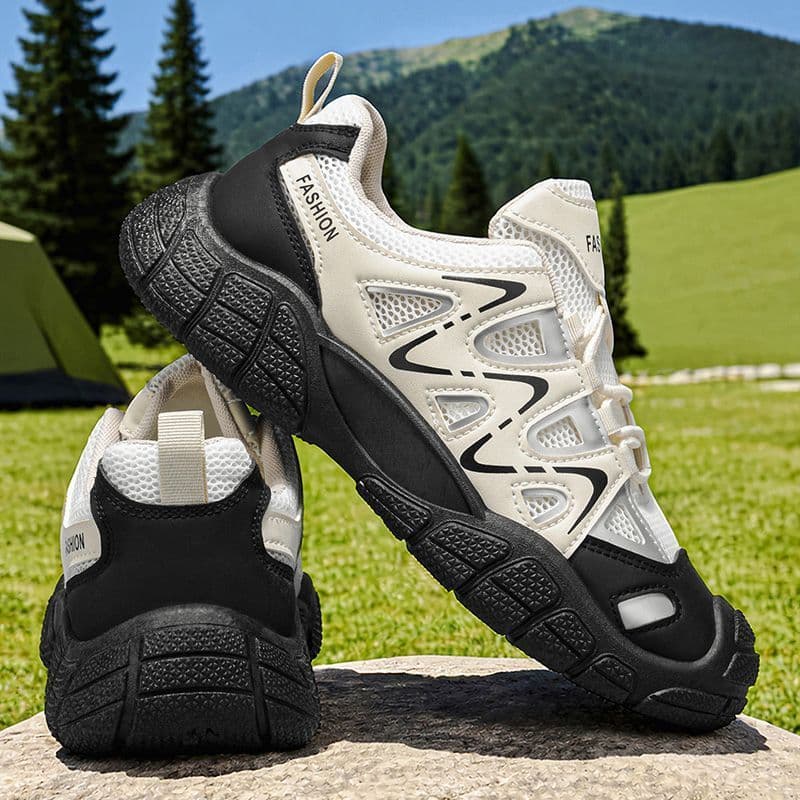 Sapatos masculinos 2026 verão All-Match tênis de sola grossa papai malha masculina tênis casuais sapatos de praia