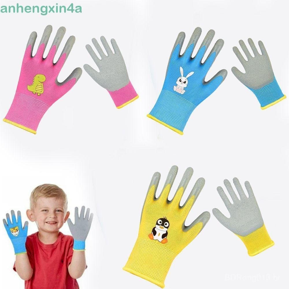 Luvas De Jardinagem Infantis ANHENGXIN , Respiráveis De Trabalho De Jardim Com Padrão Animal , Duráveis