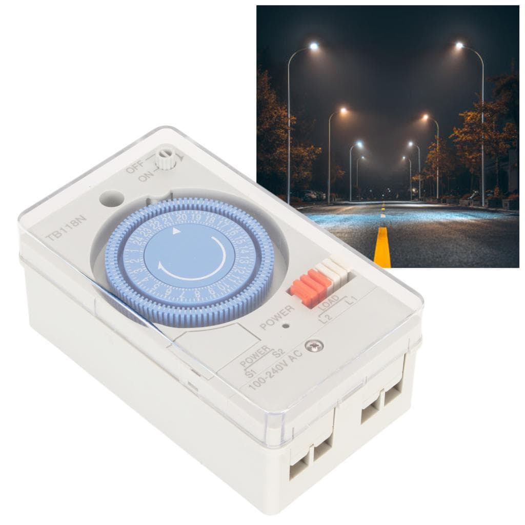 Interruptor de controle de tempo mecânico tb118n, mínimo de 15 minutos, alta precisão, temporizador mecânico para casa,