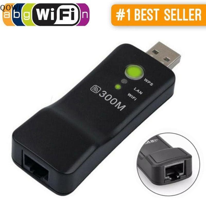 qo Smart TV Para UWA-BR100 Wifi Adaptador LAN USB Sem Fio Repetidor br