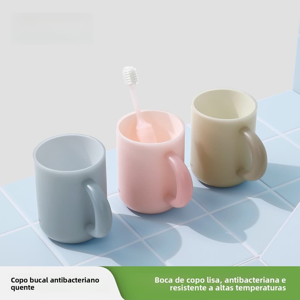 Copo de escova de dentes antibacteriana, resistente à temperatura, resistente a mofo, grande capacidade, dormitório, cop
