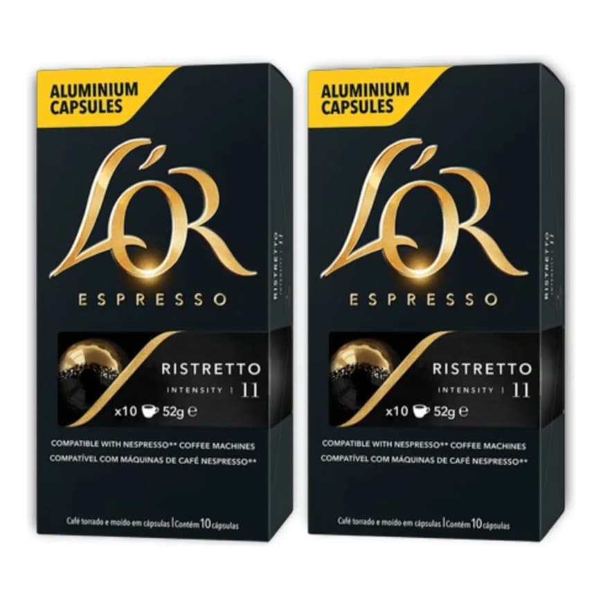 Kit 20 Cápsulas L'or Espresso Ristretto Compatível Nespresso