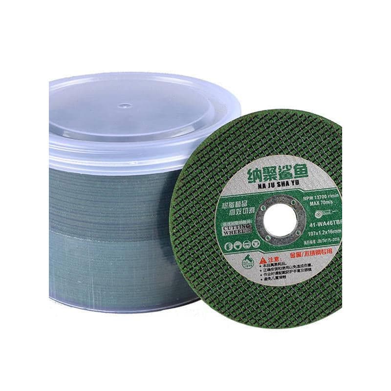 Disco de corte de aço inoxidável para moedor de ângulo, 100 tipos, doméstico Industrial, 107*1.2*16, malha dupla, disco
