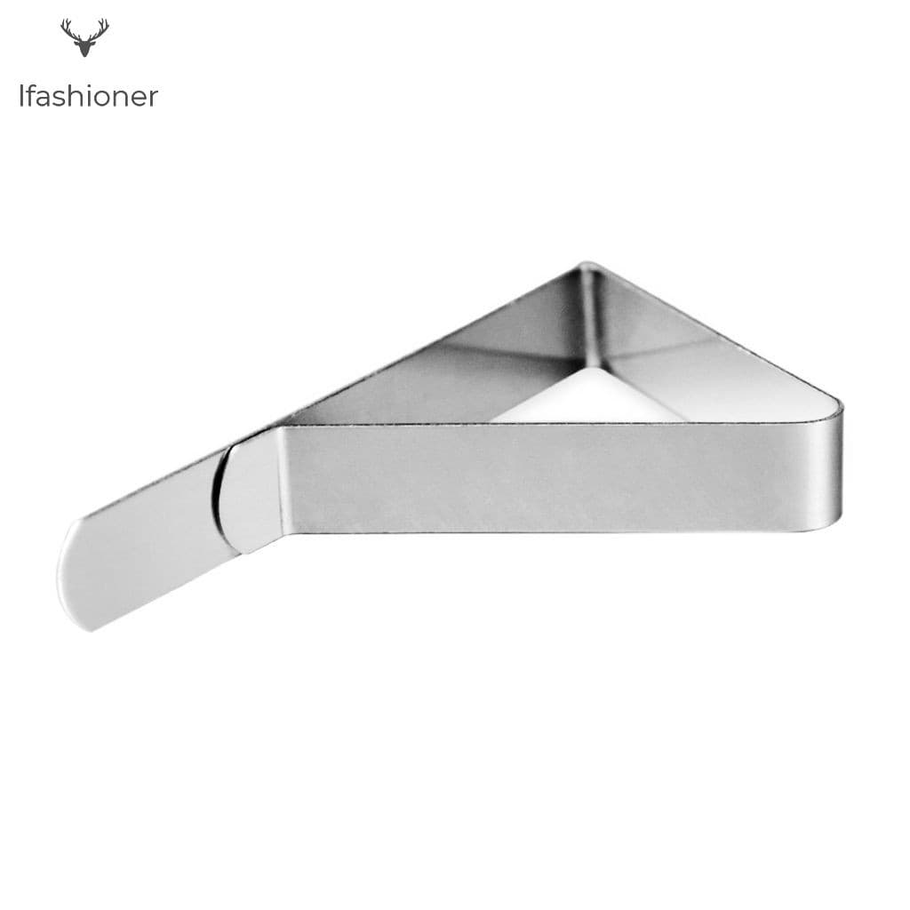Clipes De Toalha De Mesa Triangular De Aço Inoxidável-Conjunto Clássico De Piquenique Com 4
