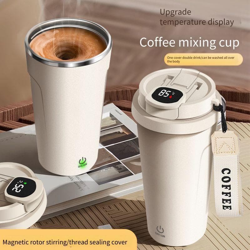 Novo copo liquidificador automático copo de café elétrico carregamento temperatura inteligente cerveja leite soja palha