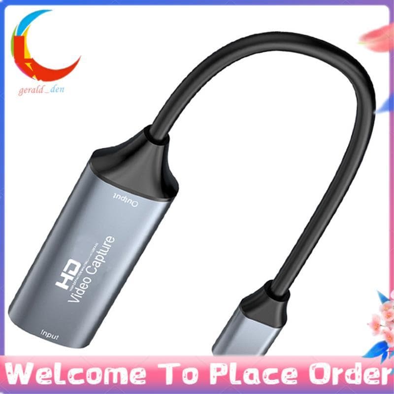 Placa De Captura De Vídeo USB 2.0 Tipo C 4K-Gravação De Jogos Com Transmissão Ao Vivo Compatível 4K/30Hz