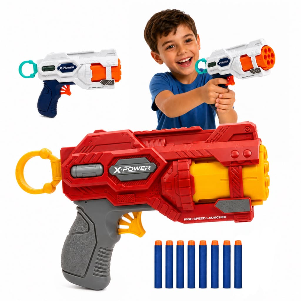 Pistola Arminha Lança Dardos Espuma Brinquedo Infantil