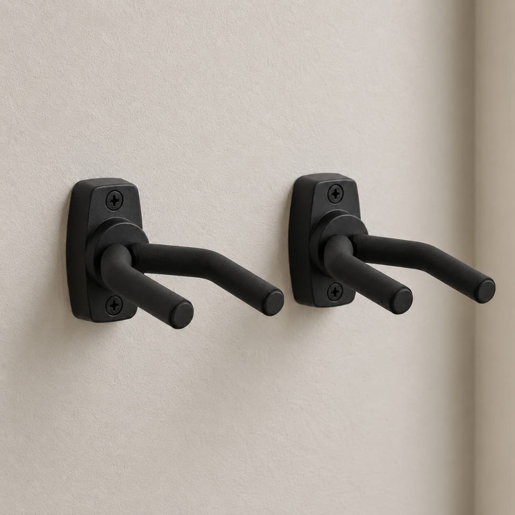 Kit 2 Suporte De Violão Parede Preto Espuma EVA Anti Risco + Buchas e parafusos ENVIO IMEDIATO