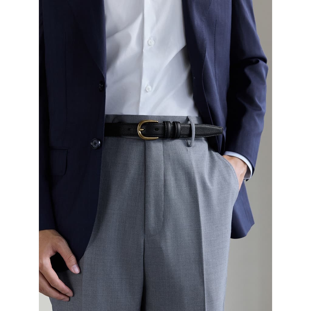 ThomWills Novo Estilo Cinto Masculino Primeira Camada de Couro Business Casual Retro All-Match Pin Fivela Cinto