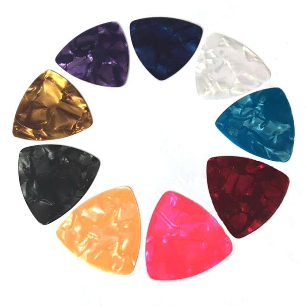 MXFASHIONE 10 Peças Palheta De Guitarra Baixo Colorido Palhetas De Celulóide Triângulo Ukulele Elétrica