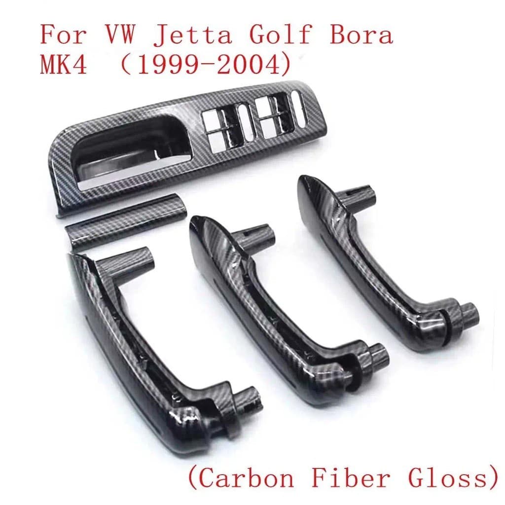 Conjunto De Alça Interior Estilo Brilho De Fibra De Carbono Para VW Jetta Golf Bora MK4 1999-2004 1J0867171A