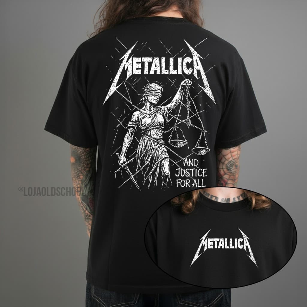 Camiseta Metallica Banda de Rock Estilo  Metal 100% Algodão