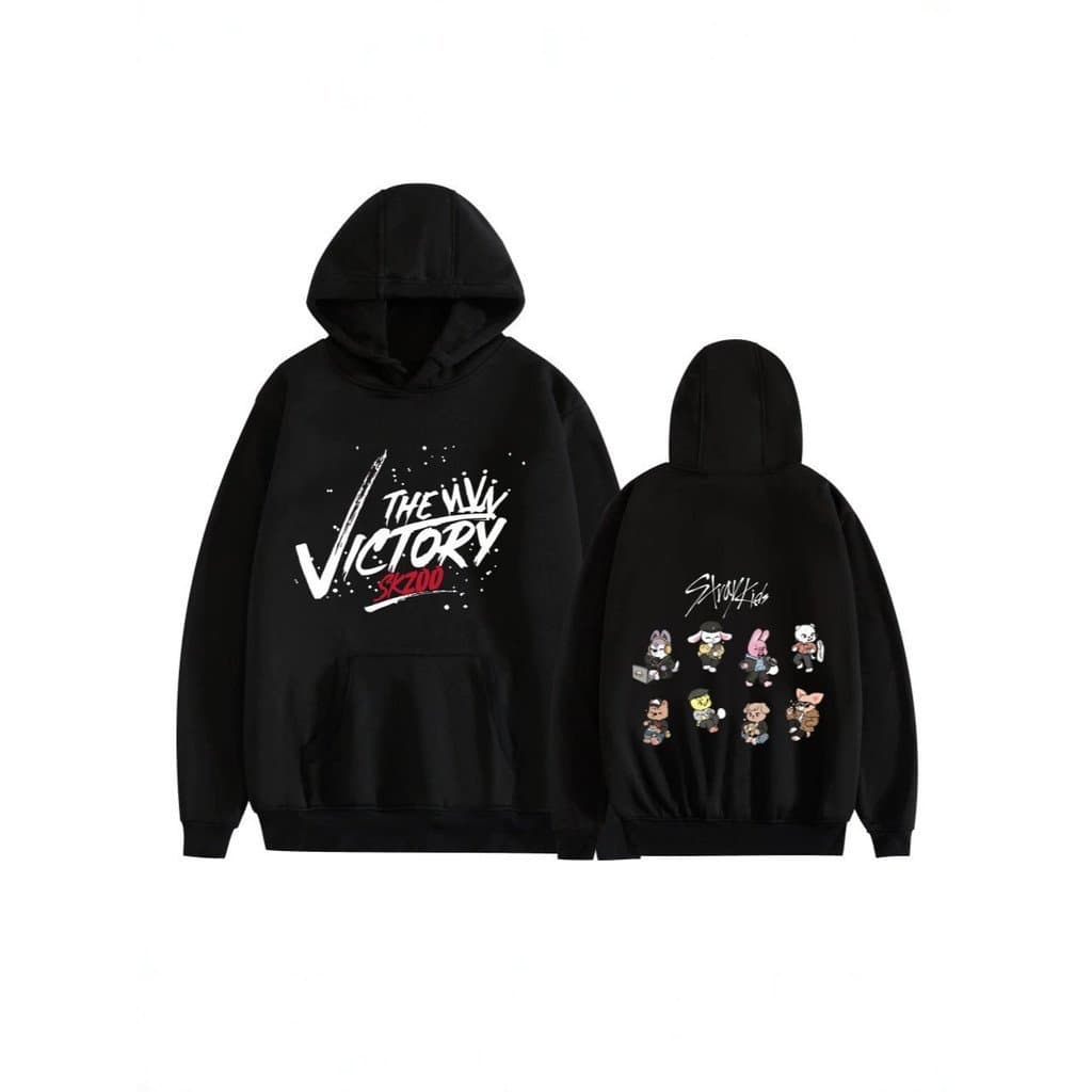 Cross-Border novo estilo Stray kids grupo coreano mercadoria masculino feminino Casual solto esportes moletom com capuz